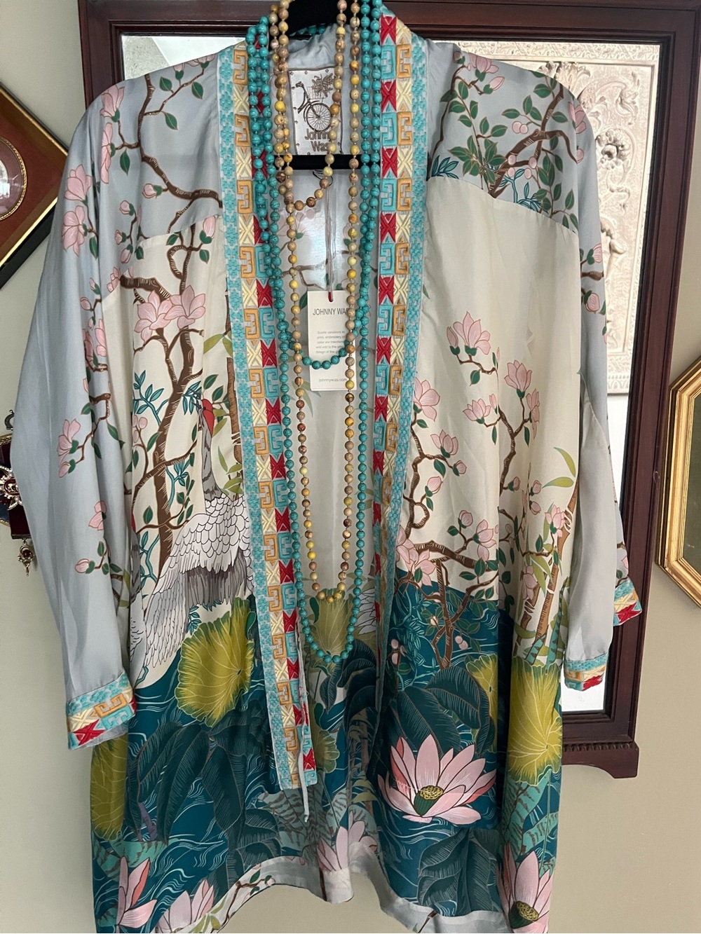 Johnny Was new with tags. East Asian- Inspired scenic print oversized X-small